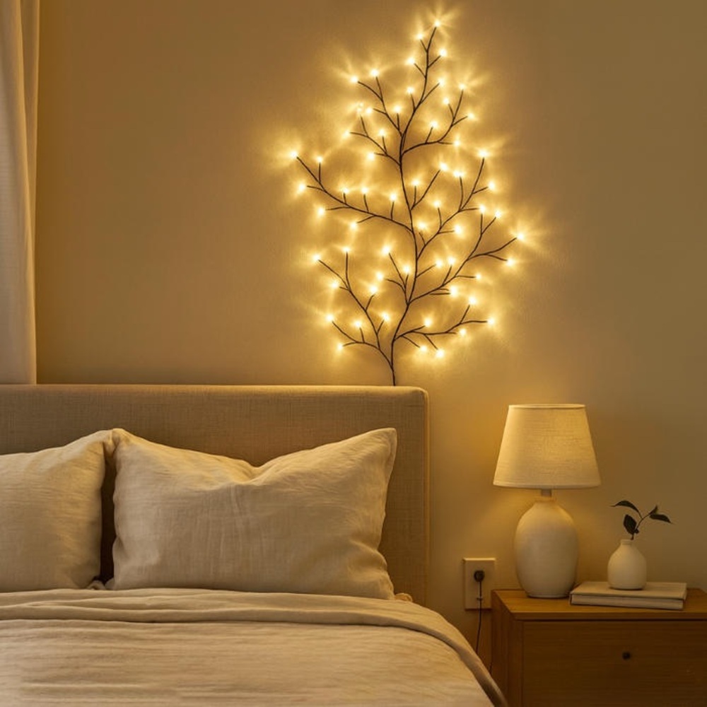 Twinkling Tree Enchanted Willow Vine Lights Warm White Boho Wall Decor NWT - Picture 4 of 6